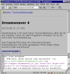 Dokumentfenster Dreamweaver 4