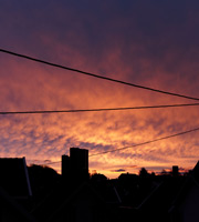Sonnenaufgang - Blick vom Balkon