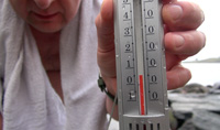 Wassertemperatur im Fjord: 5 Grad Celsius